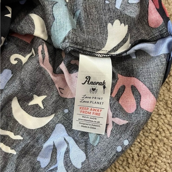 Anorak Love Print Love Planet Midi Animal Print Button Up Dress Size 10 - Picture 5 of 12